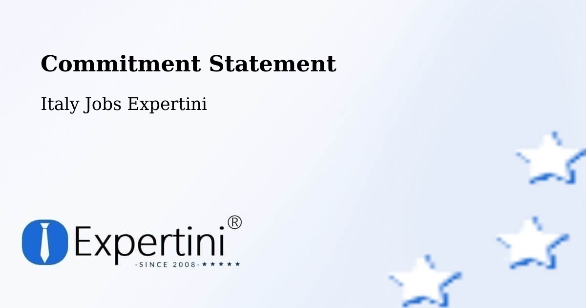 Commitment Statement - Italy Jobs Expertini